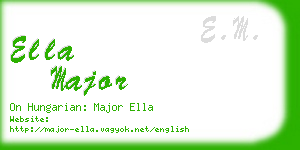 ella major business card